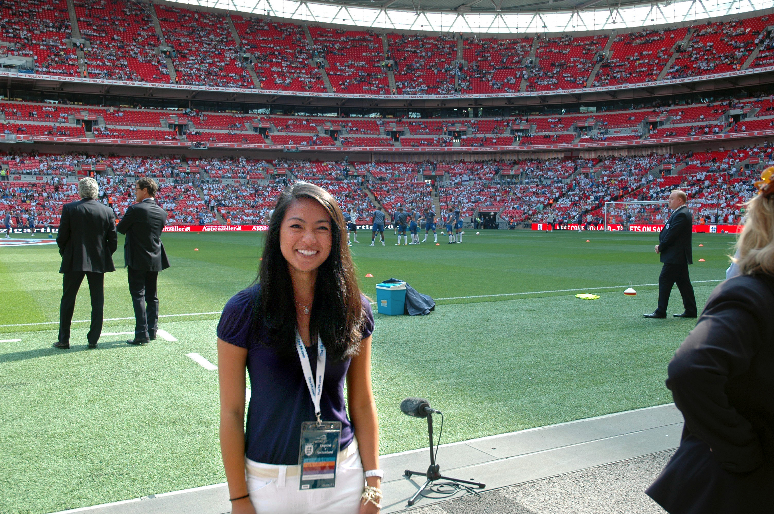 Barbara interns at Wembley Stadium